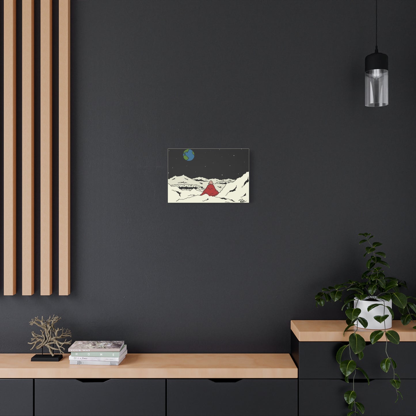 "LUNAR" - Man on the Moon Wall Art