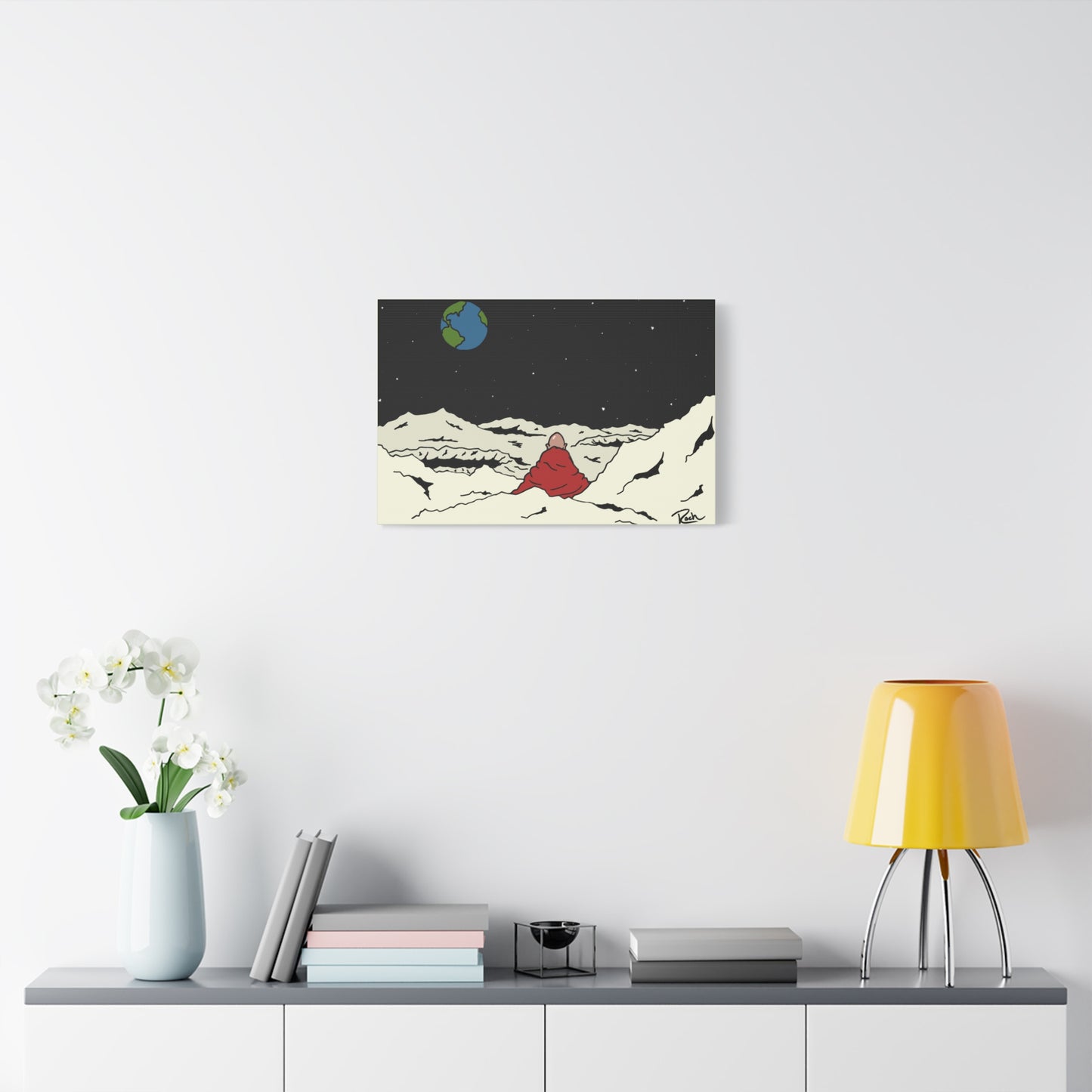 "LUNAR" - Man on the Moon Wall Art