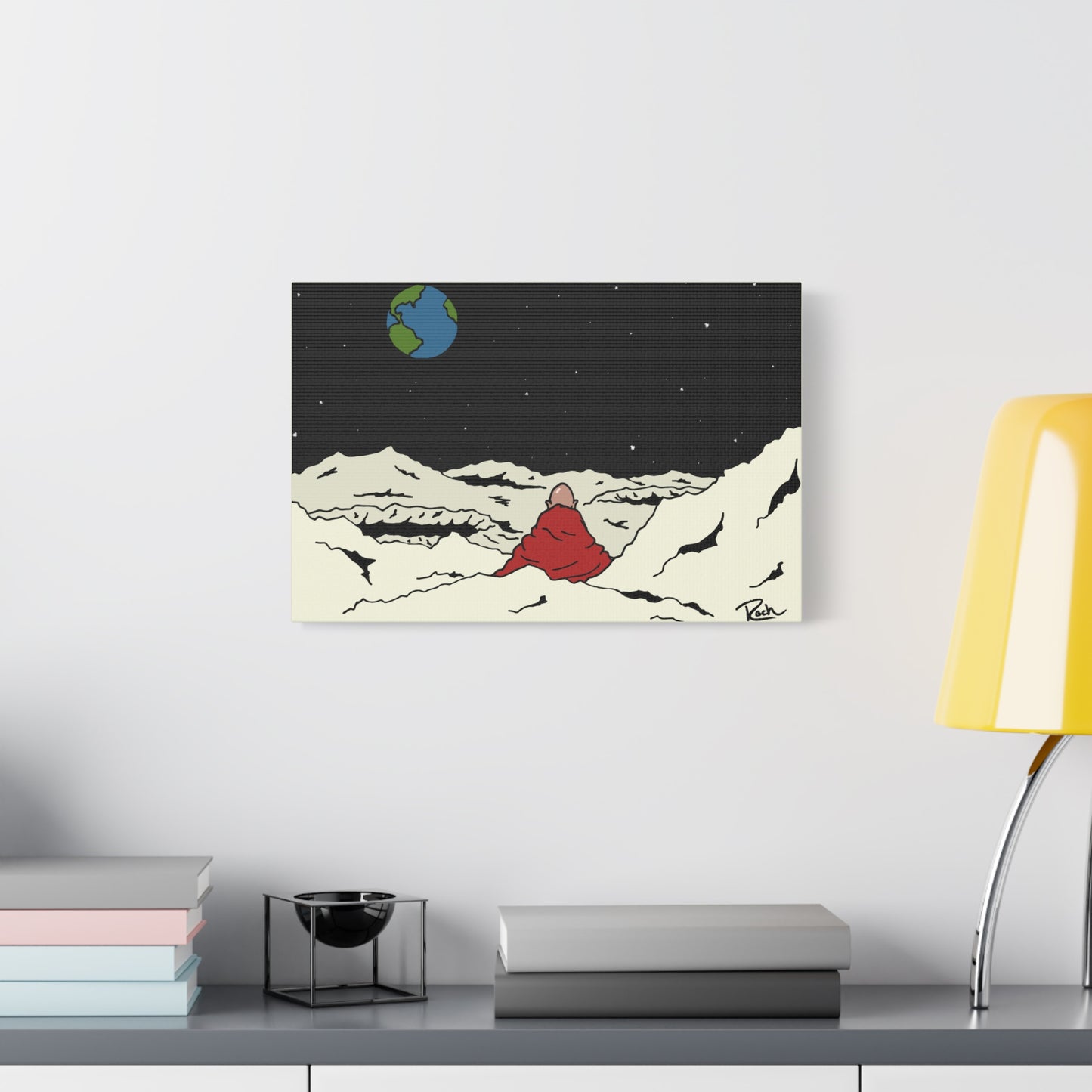 "LUNAR" - Man on the Moon Wall Art