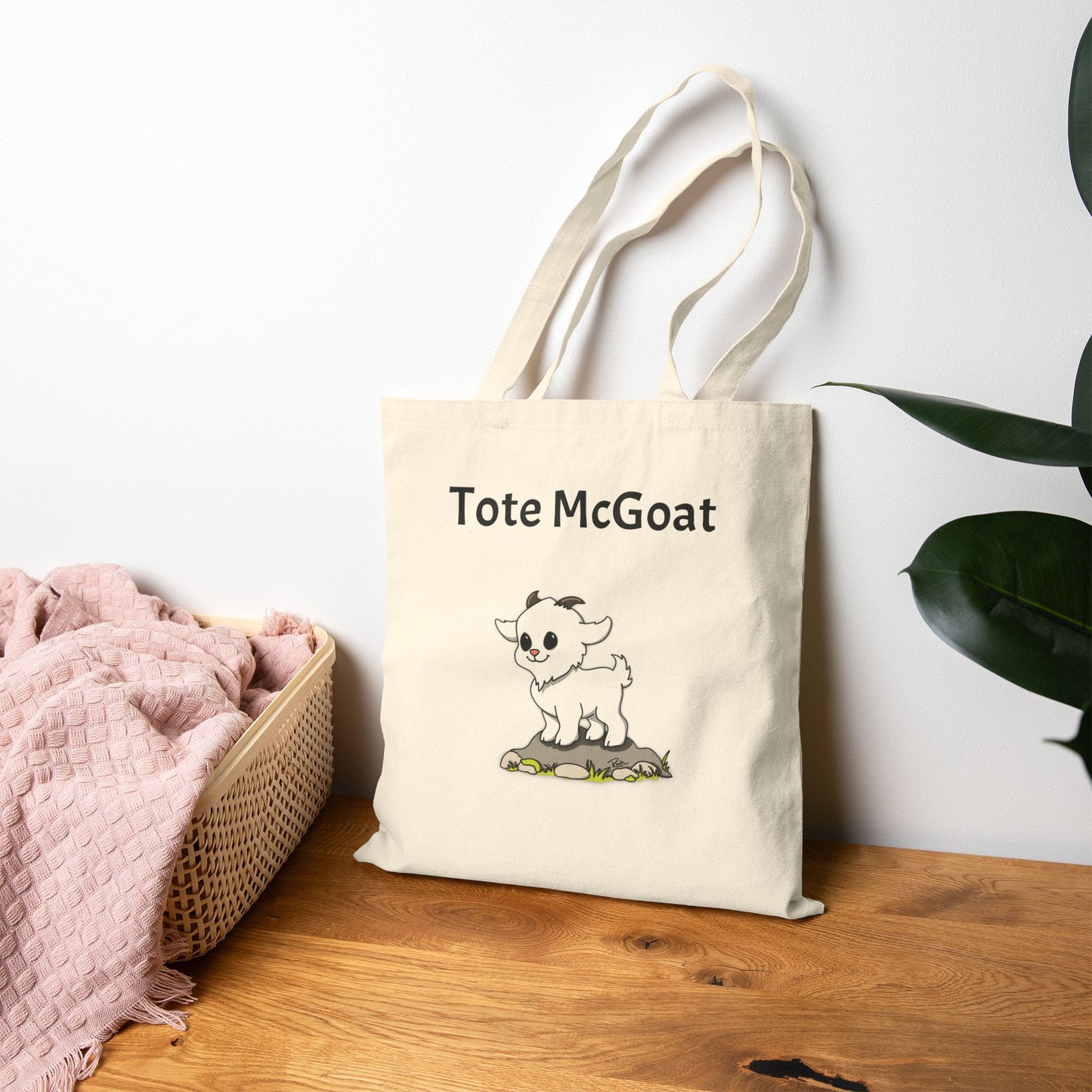 "TOTE MCGOAT" -  G.O.A.T Canvas Tote Bag