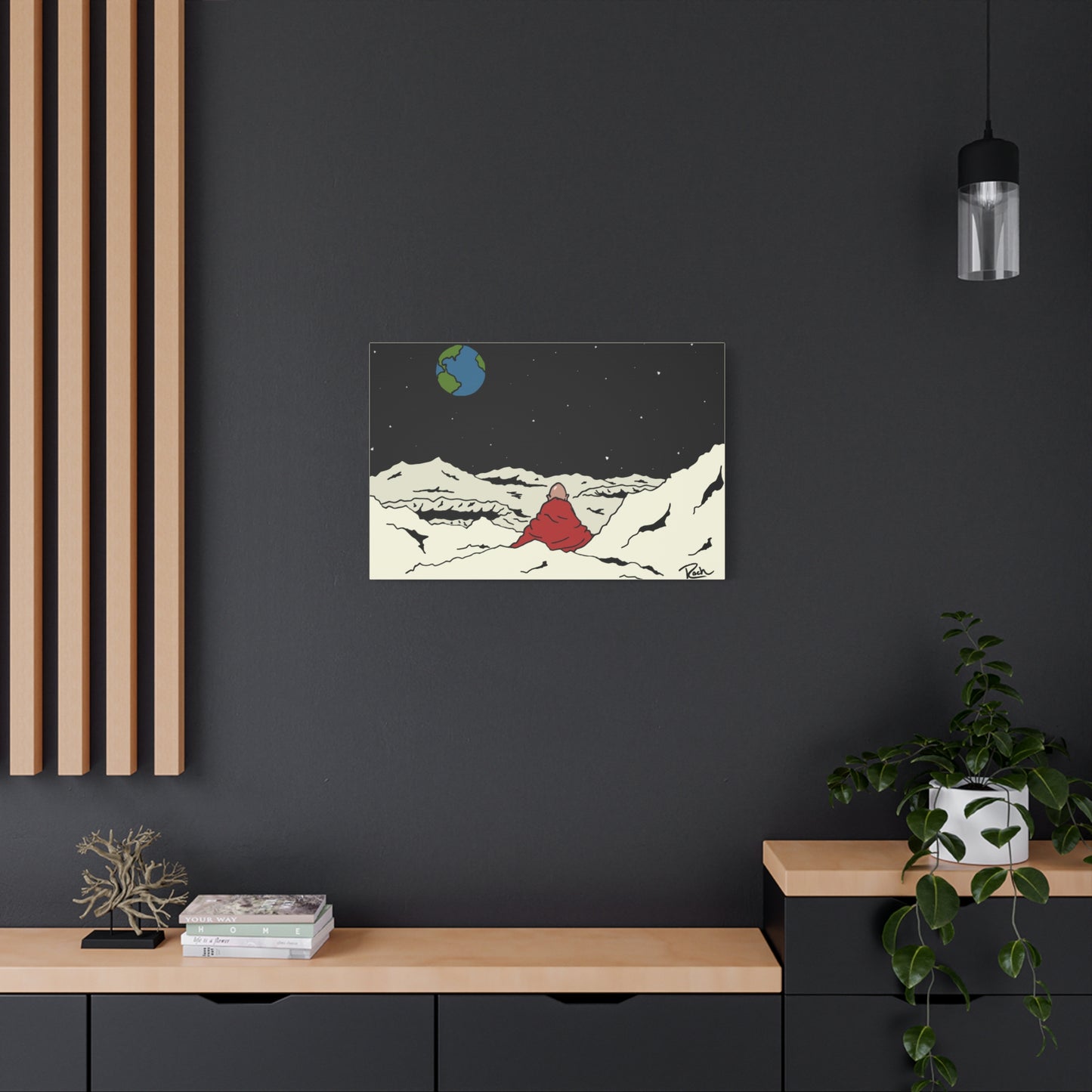 "LUNAR" - Man on the Moon Wall Art