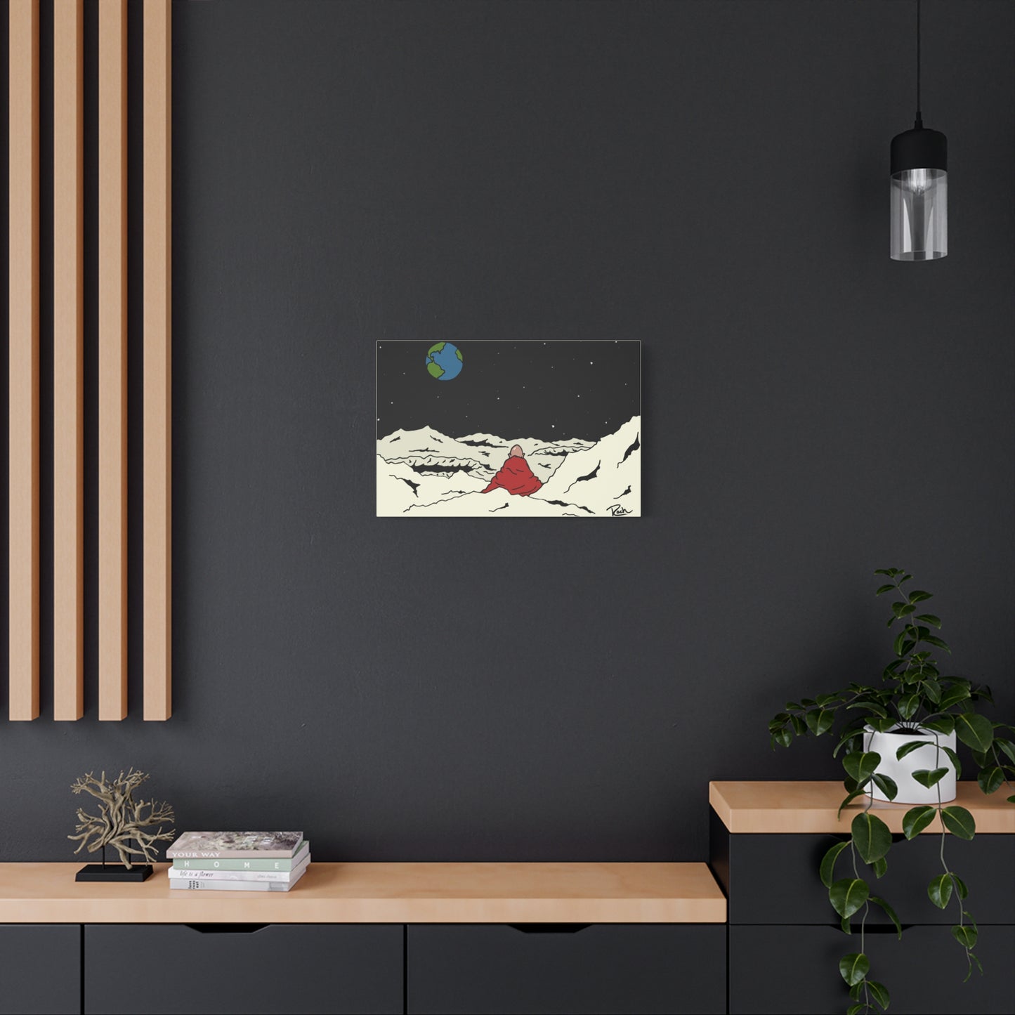 "LUNAR" - Man on the Moon Wall Art